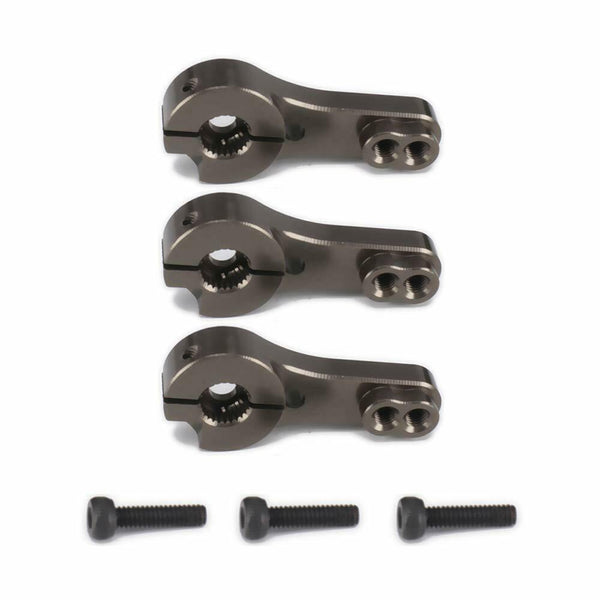 3 BLACK Aluminum 25T Servo Horn for POWER HD SAVOX 1258TG 1256TG 1210SG 0231MG