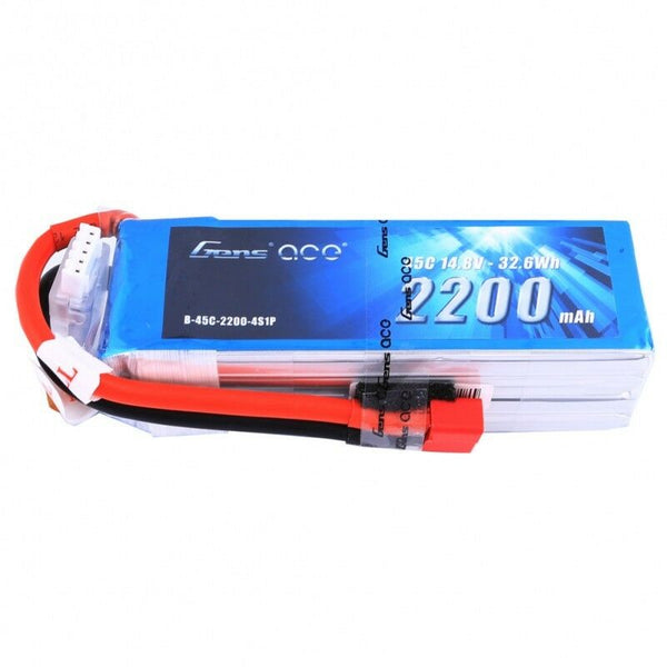 2 GENS ACE 2200mah 4S 45C 14.8V LIPO BATTERY TURNIGY ZIPPY VENOM DRONE rc plane
