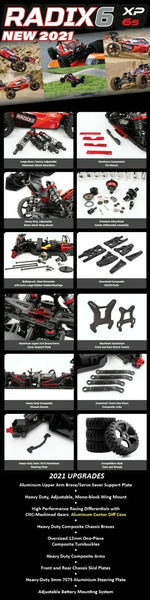 COMBO 2022 Team Corally 1/8 Radix XP W/ 2 3S LIPO BATTERIES INCLUDED 4WD BRUSHLESS
