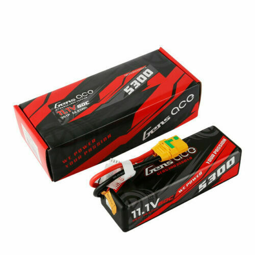 Gens Ace 5300MAH 11.1V 60C 120C 3S  Lipo Battery Pack  XT-90 ARRMA CORALLY LOSI