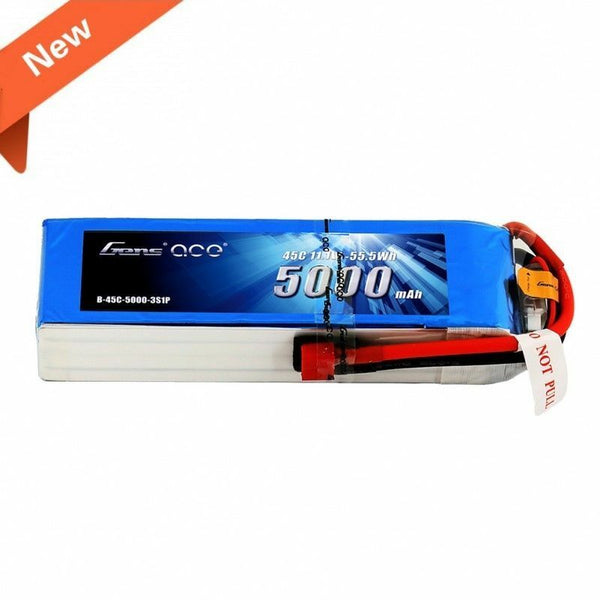 2x Gens ace 5000mAh 11.1V 45C 3S Lipo Battery Traxxas Slash Revo XMAXX venom hpi
