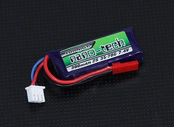 2x NANO-TECH 300mAh 2S 7.4 35 70C LIPO BATTERY 1/24 Losi  Truggy SCT Rally carisma