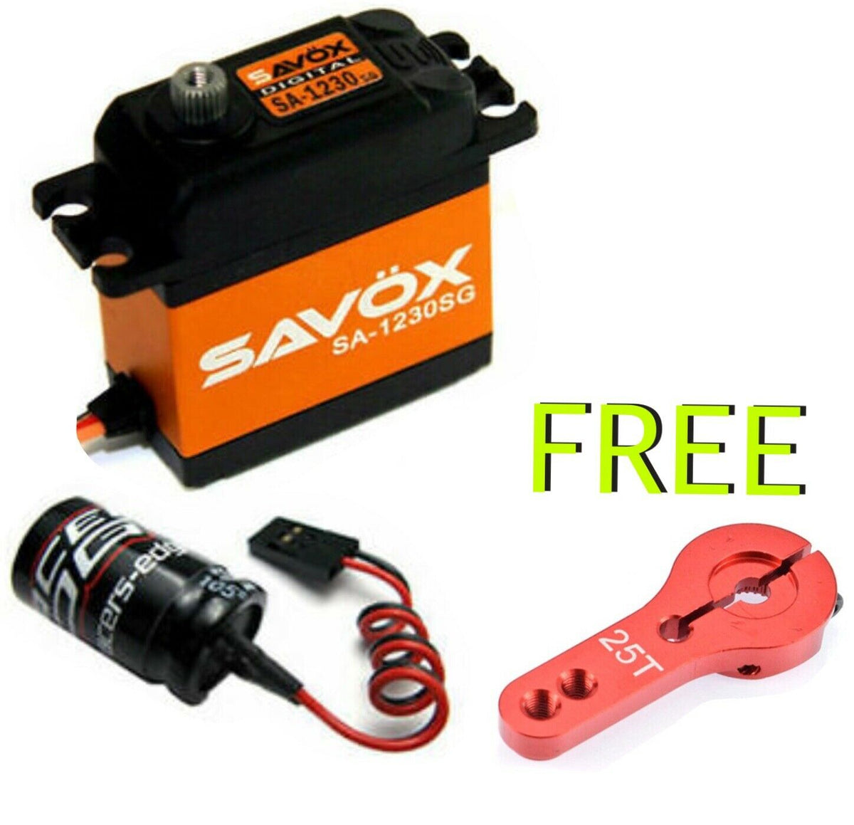 Savox CSA1230SG – Custodia Servo Superiore/Inferiore + Viti – Per SA1230SG