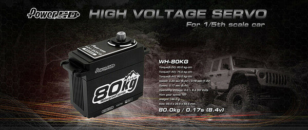 Power HD WH-80KG 1/5 LOSI BAJA ROVAN 1/6 ARRMA OUTCAST AXIAL SCX6 Servo