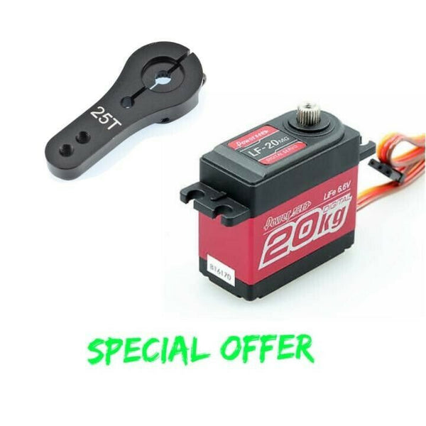 Power HD LF-20MG Standard Digital High Torque  W/ BLACK HORN Servo ARRMA traxxas