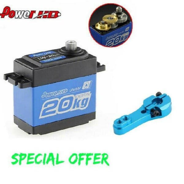 POWER HD LW-20MG DC Motor 277.7 oz  / .16 W/ BLUE HORN TRAXXAS ARRMA Servo SLASH