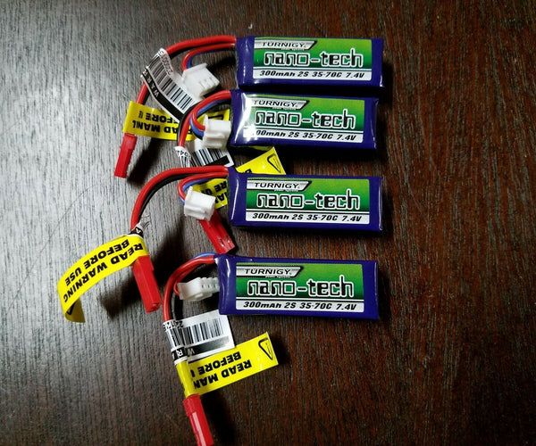 4 NANO-TECH 300mAh 2S 7.4 35-70C LIPO BATTERY 1/24 Losi Micro Truggy SCT Rally carisma