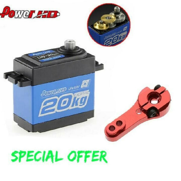 POWER HD LW-20MG DC Motor 277.7 oz  / .16 W/ RED HORN TRAXXAS ARRMA Servo SAVOX