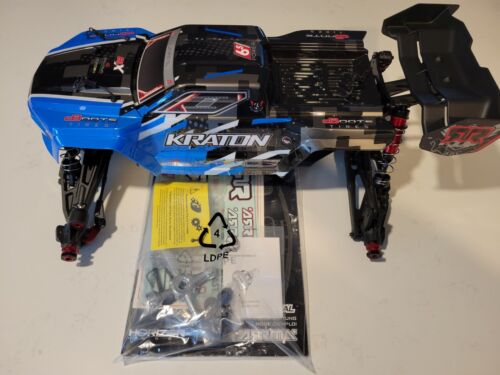 NEW Arrma Kraton blx 6S 1/8 Scale Slider Roller W Body AND SERVO 4WD V5