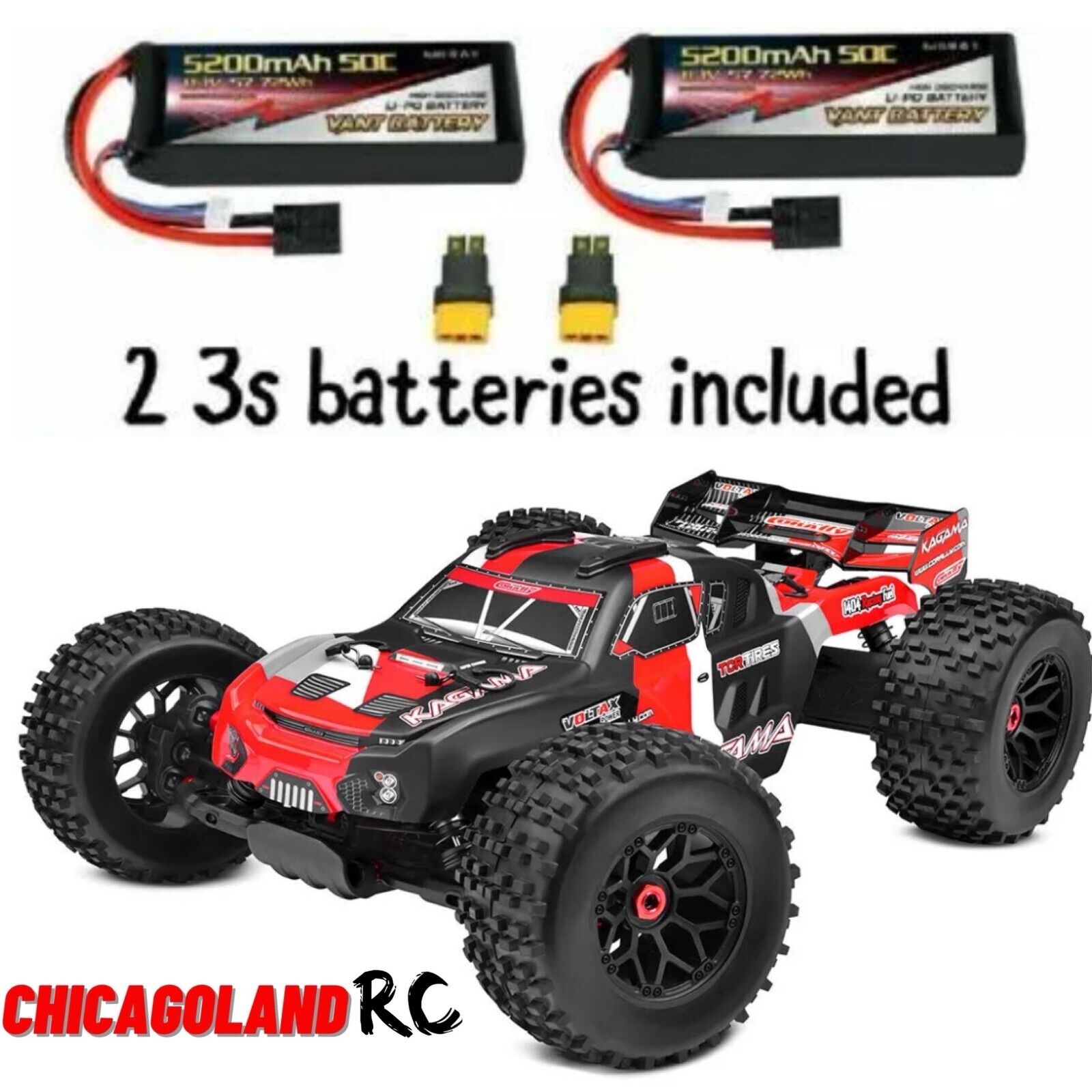 Team Corally Kagama XP 6S Monster Truck RTR WITH 2 3S 5200MAH 50C LIPO BATTERIES
