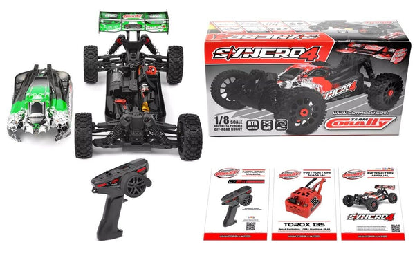 Team Corally Syncro 4 1/8 Scale 4S Brushless Off Road Buggy RTR Green COR00287-G