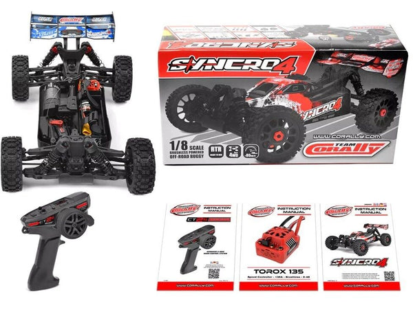 Team Corally Syncro 4 1/8 Scale 4S Brushless Off Road Buggy RTR Blue COR00287-B