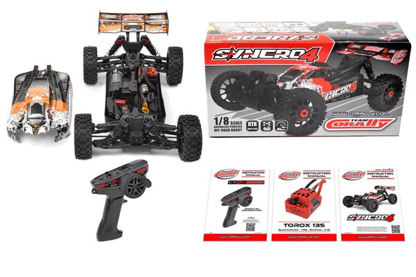 Team Corally Syncro 4 1/8 Scale 4S Brushless Off Road Buggy RTR Orange 00287-O