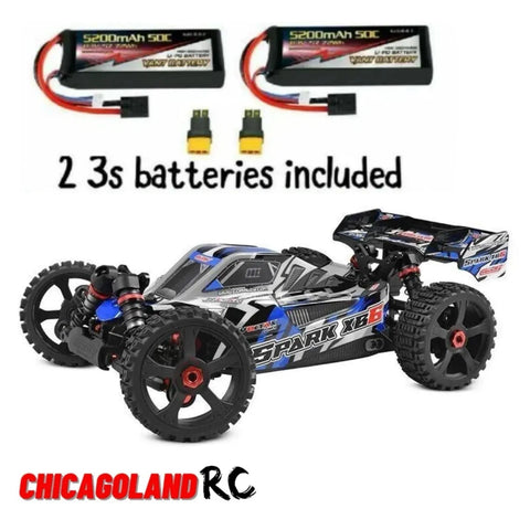 Team Corally BLUE 1/8 SPARK XB6 BASHER BUGGY 6S Brushless RTR W/ 2 5200MAH 3S