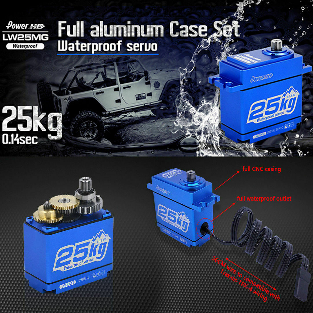 POWER HD LW-25MG Waterproof FULL Aluminum Case Digital Servo  347.2 oz/in