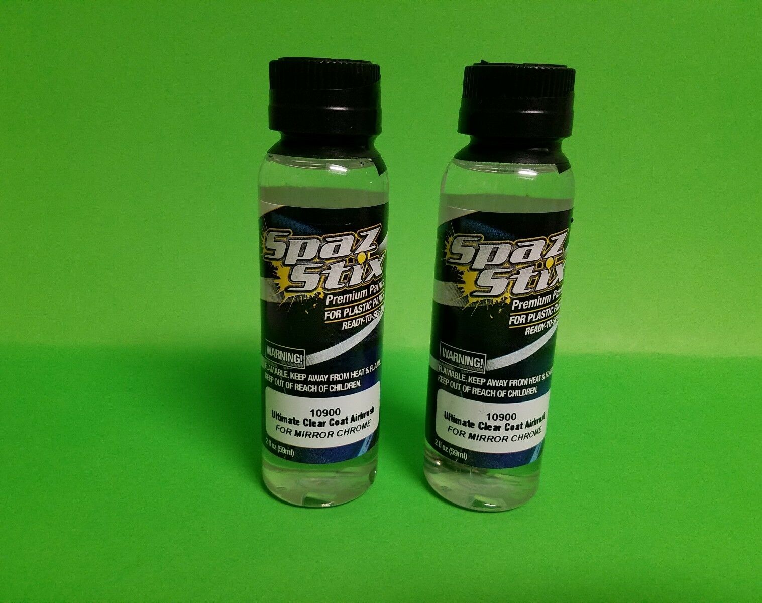 2 PACK Spaz Stix 10900  Ultimate Clear Coat Airbrush Paint 2oz