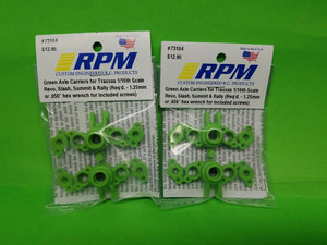 2 RPM 73164 Green Axle Carriers for Traxxas 1/16 E-Revo, Slash, Summit 4x4 VXL