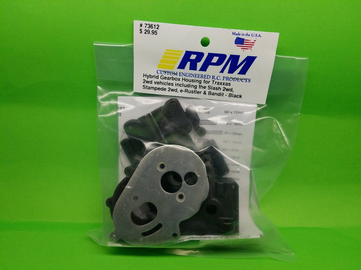 RPM TRANSMISSION BLACK TRANSMISSION GEARBOX TRAXXAS STAMPEDE RUSTLER S ...