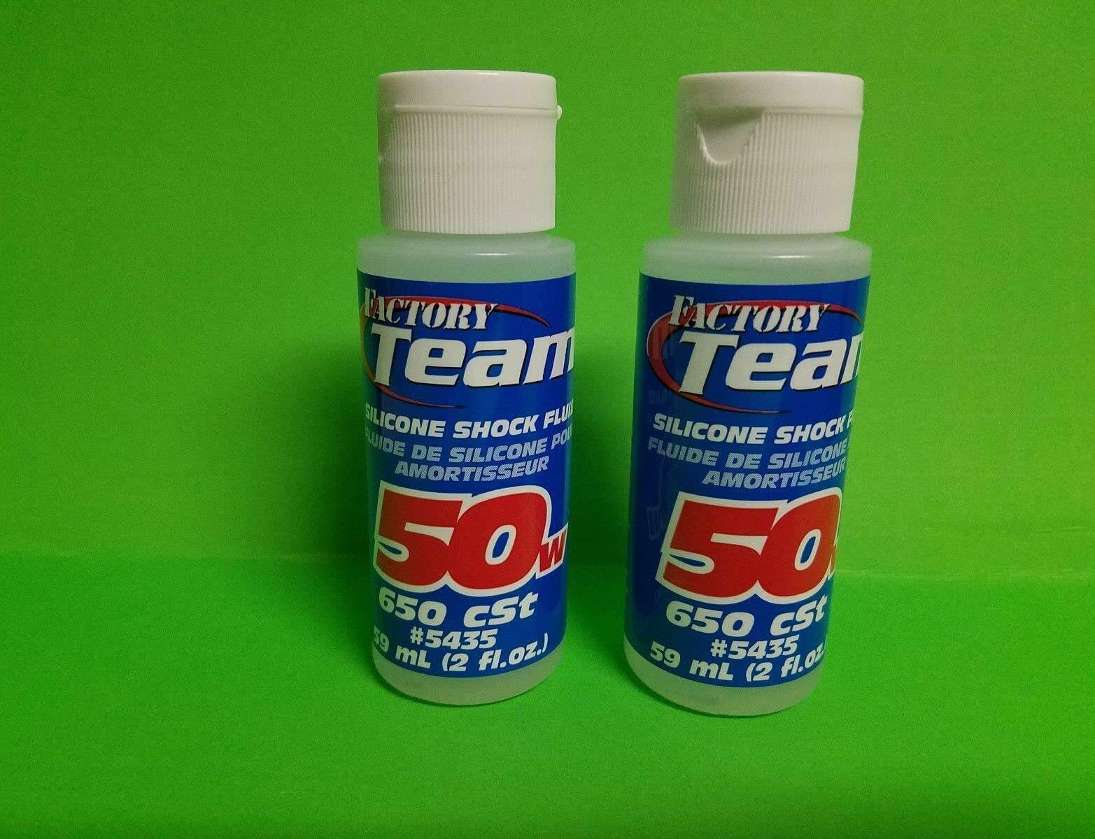 2 PACK TEAM ASSOCIATED 50 WEIGHT SILICONE SHOCK OIL FLUID 5435 traxxas rc10 losi