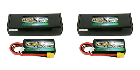 2X Gens Ace Bashing 2200mAh 7.4V 35C 2S Lipo RC Bat XT60 TRAXXAS 1/16 REVO