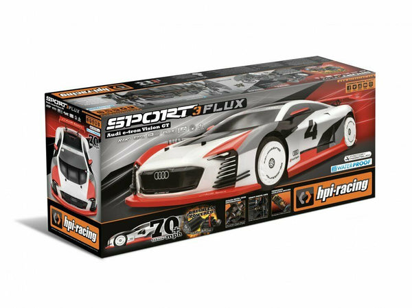 HPI RACING RS4 Sport 3 Flux Audi E-Tron Vision GT 1/10 Scale Brushless RTR  NEW!