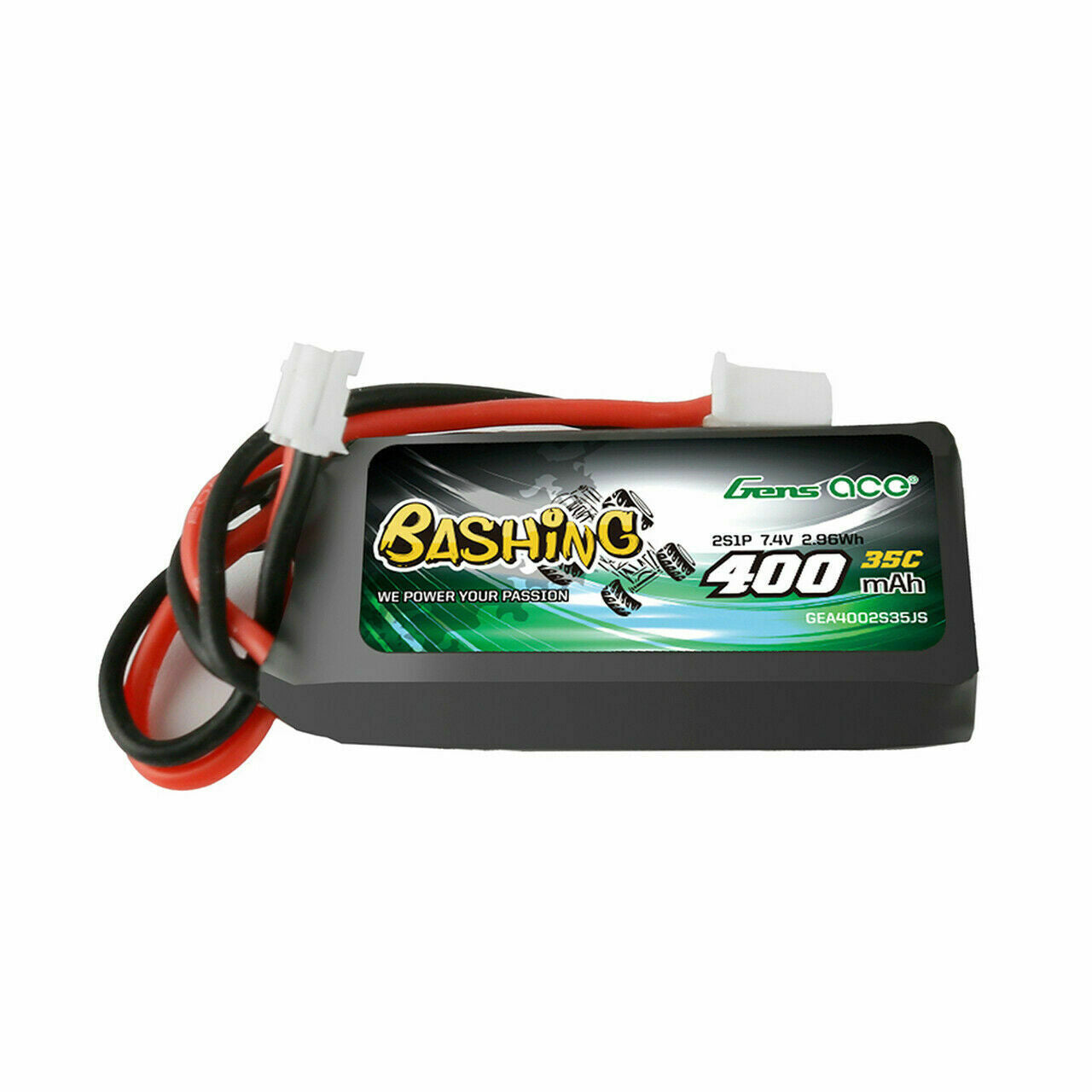 Gens Ace Bashing 2s 7.4v 400mah 35c lipo battery For Axial SCX24 1/24 Crawler