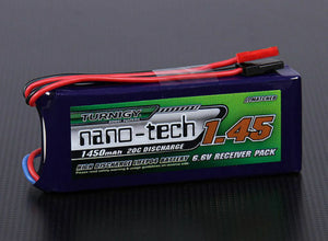 Turnigy Nano-Tech 1450mAh 2S 20C 40C Battery LiFePo4 Receiver RX JST 6.6v Futaba