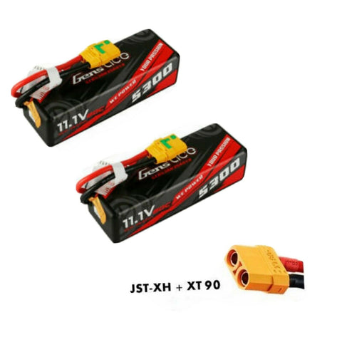 2X Gens Ace 5300MAH 11.1V 60C 120C 3S  Lipo Battery Pack  XT-90 ARRMA CORALLY