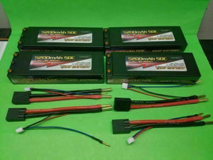 4 pack VANT 5200mAh 2S 7.4 50C LiPo Battery TRAXXAS SLASH RUSTLER 4X4 STAMPEDE