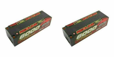 2 PACK Gens ace Redline Series 6000mAh 15.2V 130C 4S1P HardCase HV Lipo Battery