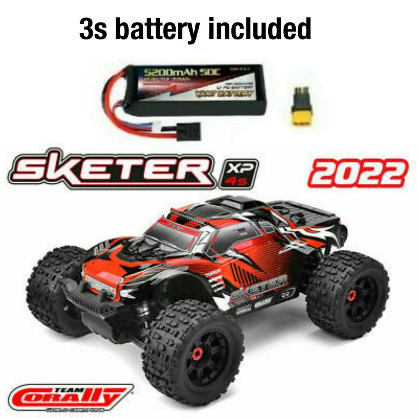 3S LIPO INCLUDED Corally  Sketer XP 1/10 4WD 4S Brushless RTR Monster Truck