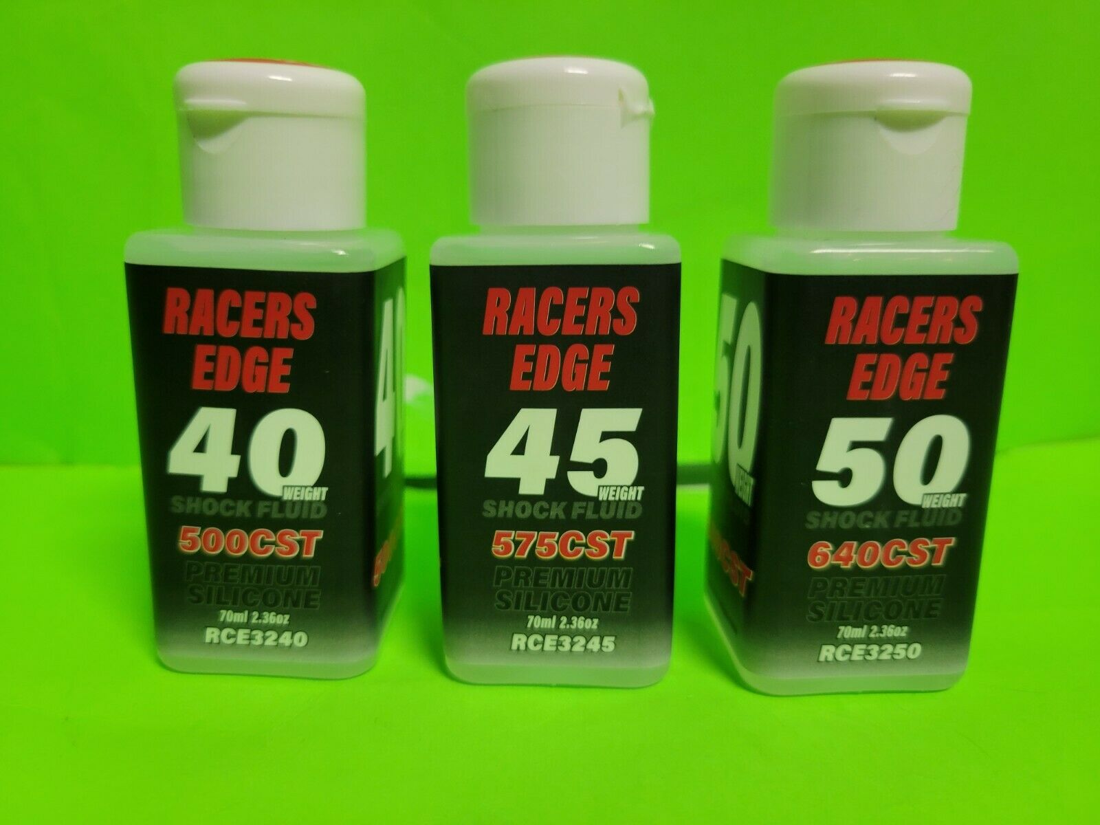 3X Racers Edge 40 45 50 Weight 70ml 2.36oz  Silicone Shock Oil ASSOCIATED LOSI