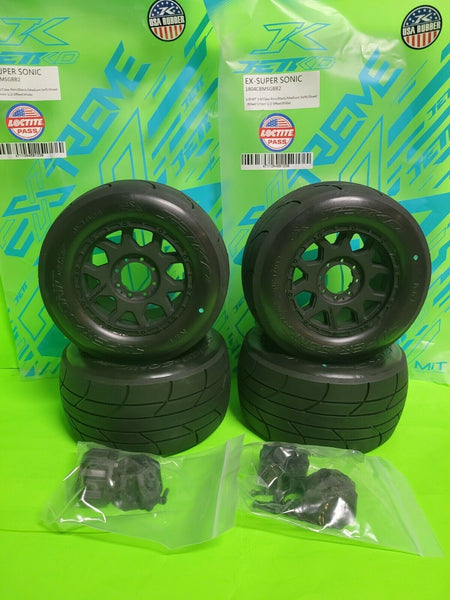 4 JETKO SUPER SONIC 3.8 MT BELTED TIRES 17MM ARRMA KRATON CORALLY KRONOS DBOOTS