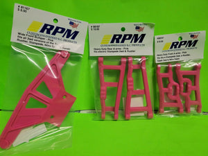 RPM 81167 80187 80247 FRONT BUMPER REAR A-Arms Traxxas Rustler Stampede 2wd PINK