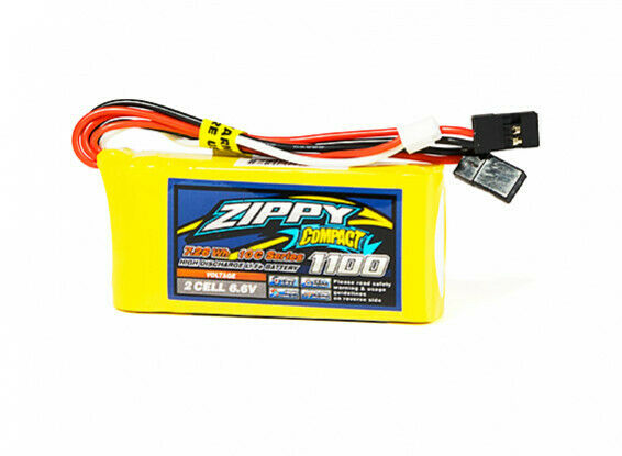 Zippy Compact 1100mAh 6.6V 10C LiFePo4 Receiver Pack NANO TECH