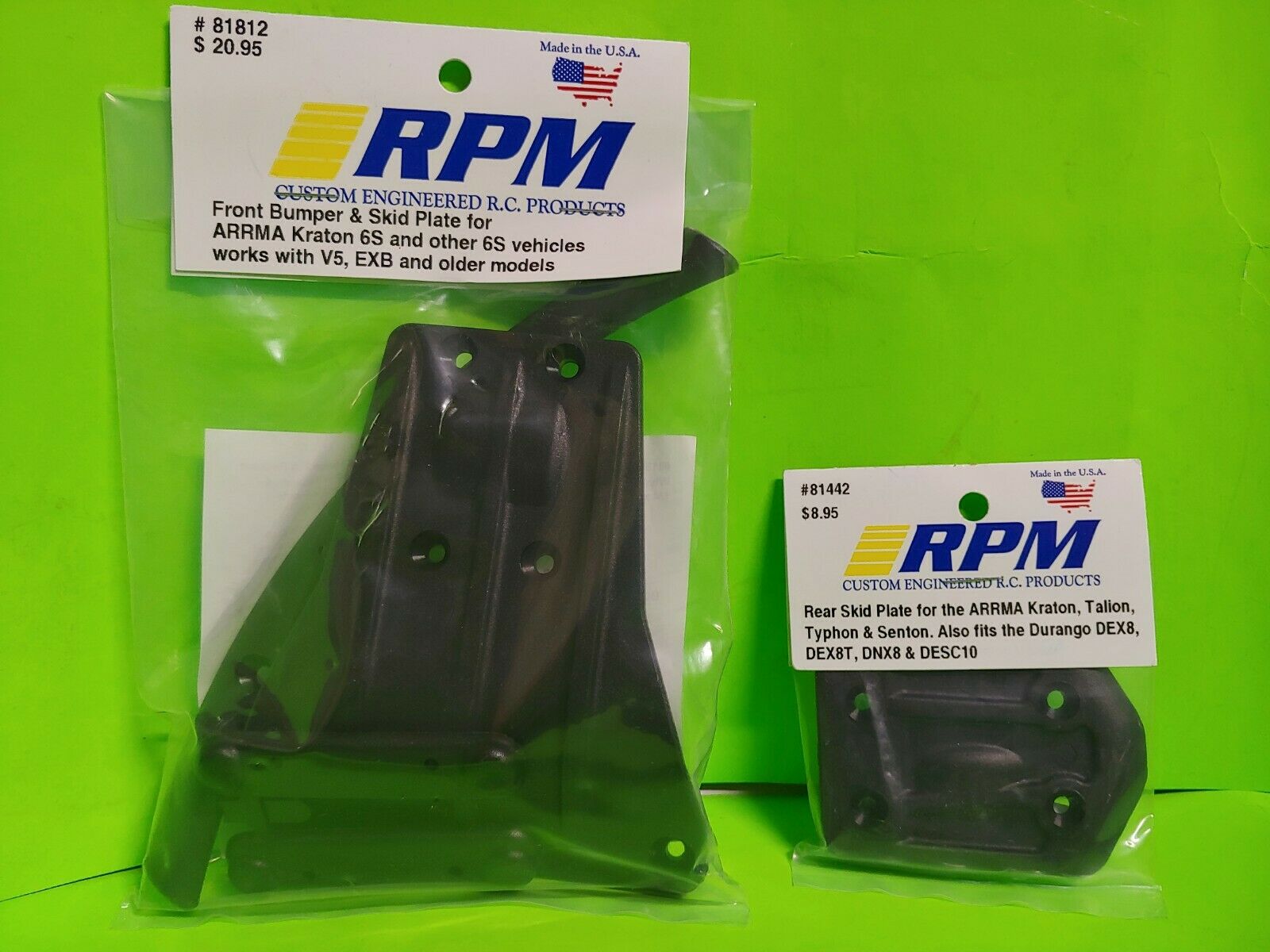 RPM Front Bumper and Skid Plate REAR SKID  ARRMA Kraton 6S RPM81812 V1-V6 EXB