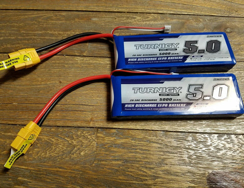 2x TURNIGY 5000MAH 2S 7.4 20C LIPO BATTERY TRAXXAS LOSI LECTRON ARRMA HPI SLASH