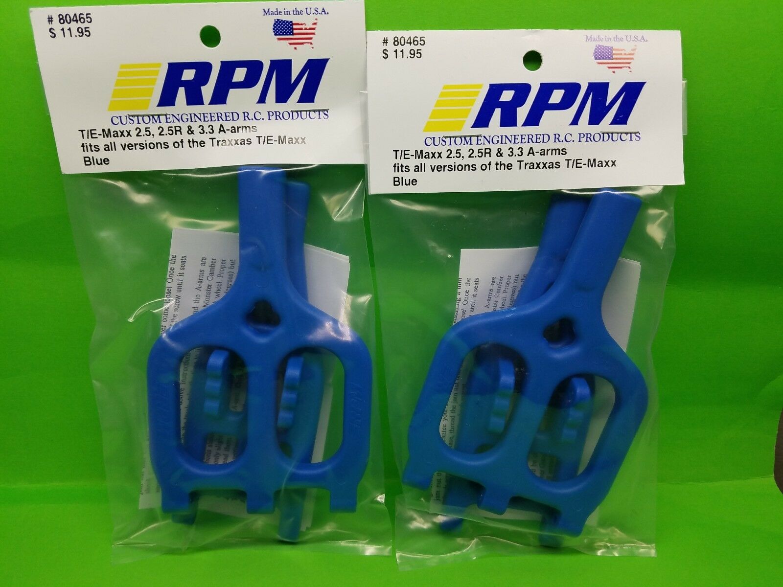 2 PACK RPM 80465 Front Rear Blue Suspension Arms Traxxas 2.5 3.3 T-maxx  Emaxx
