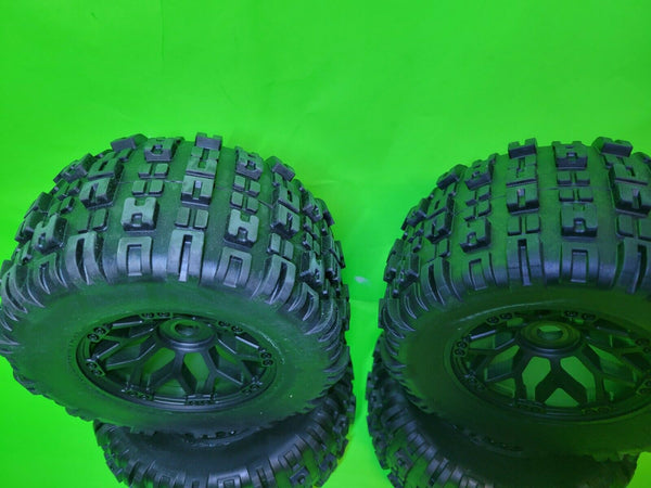 Team Corally PUNISHER XP 6S Pre-Mounted 3.8" MT Wheels Tires 17MM ARRMA KRATON