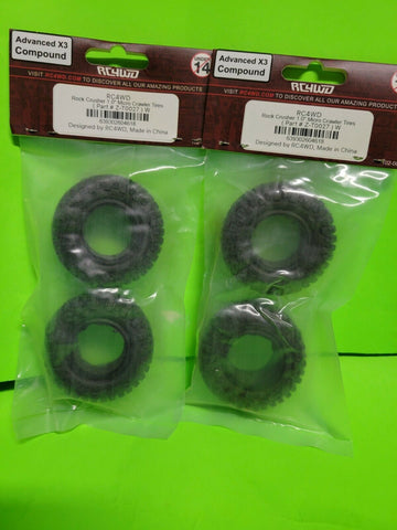 4 RC4WD 1/24 Rock Crusher 1.0 Micro Crawler Tires 2 RC4ZT0027 AXIAL SCX24 LOSI