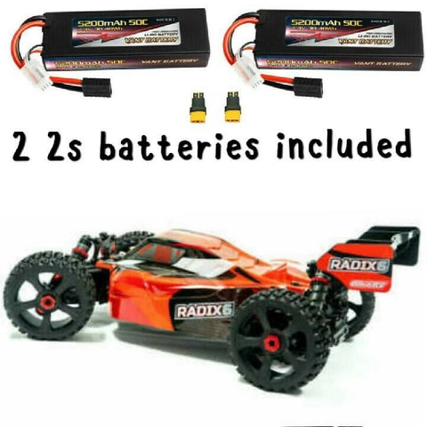 2002 Team Corally 1/8 Radix  XP W/ 2 2S BATTERIES 4WD Buggy 6S Brushless ARRMA
