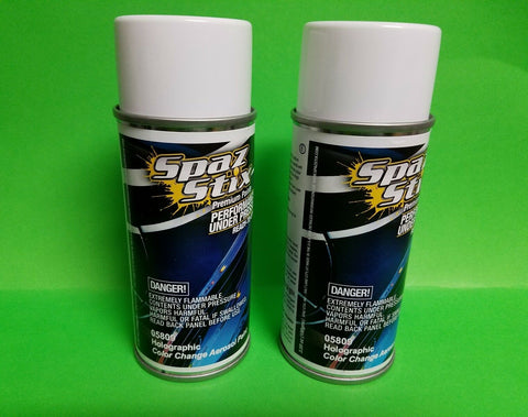2 pack Spaz Stix Color Change Holographic Paint Aerosol R/C Lexan Body SZX05809