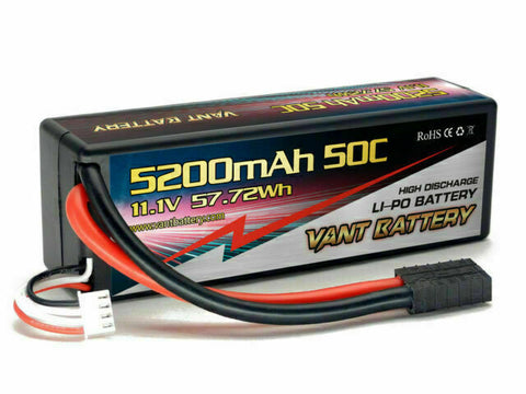 VANT 3S  5200mAh 50C Lipo Battery W TRAXXAS PLUG HARDCASE RUSTLER SLASH STAMPEDE