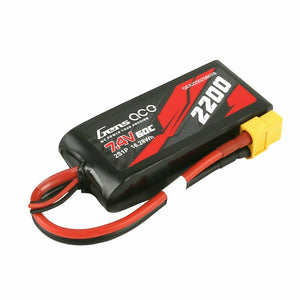 Gens Ace 60C 2200mAh 7.4 V 2S Lipo Battery XT60 Plug For Traxxas 1/16 RC Cars US