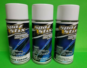 3 X  Spaz Stix ULTIMATE CLEAR COAT MIRROR CHROME BLACK BACKER 10009 10209 10909