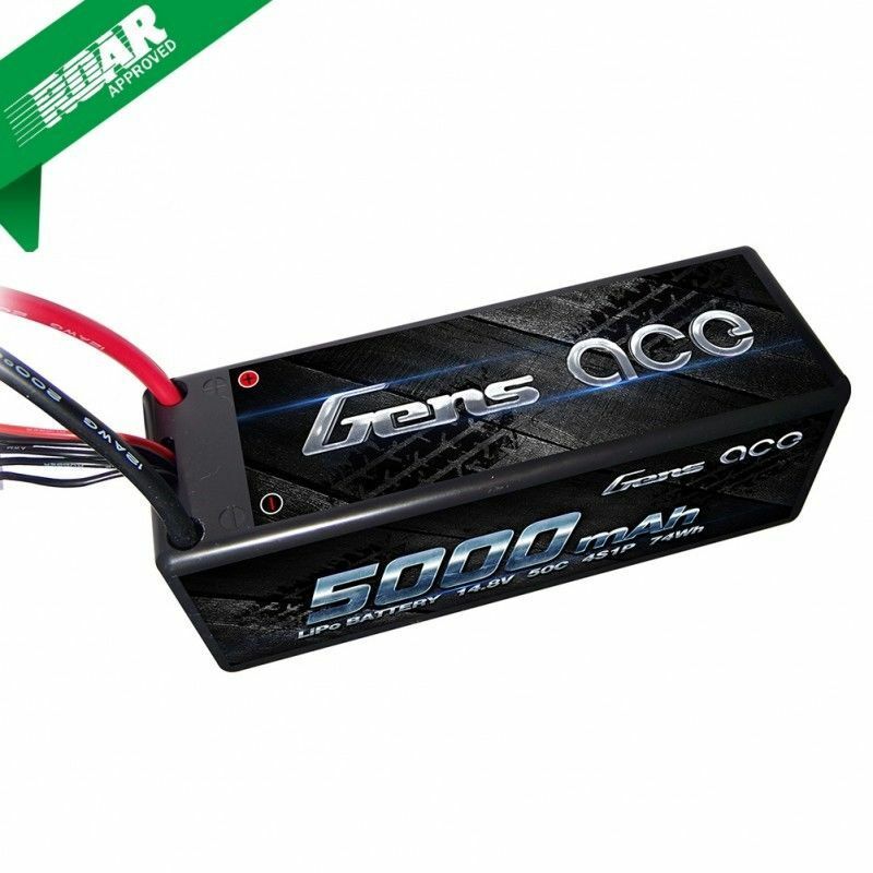 Gens Ace 4S 5000mAh 14.8V 50C/100C Lipo Battery For 1/8 venom RC8 losi hpi arrma