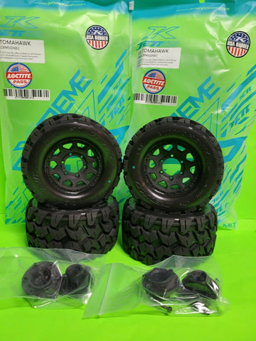 4 JETKO 2.8 MT TOMAHAWK TIRES 1/2 OFFSET  TRAXXAS STAMPEDE HOSS PROLINE TRENCHER