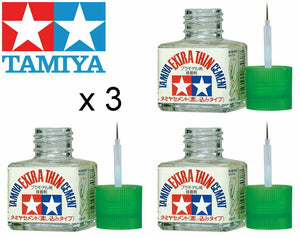 3 PACK Tamiya 87038 Extra Thin Cement 40 ml Plastic Model Glue