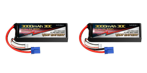 2 VANT 3S 11.1V 3000mAh 30C LiPo Battery EC5 GENS ACE LOSI ARRMA LECTRON TURNIGY