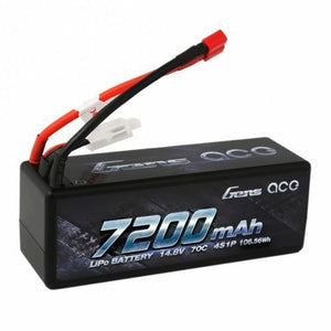 Gens Ace 7200mAh 14.8V 4S 70C 4S1P HardCase Lipo Battery Deans-Plug LOSI MUGEN